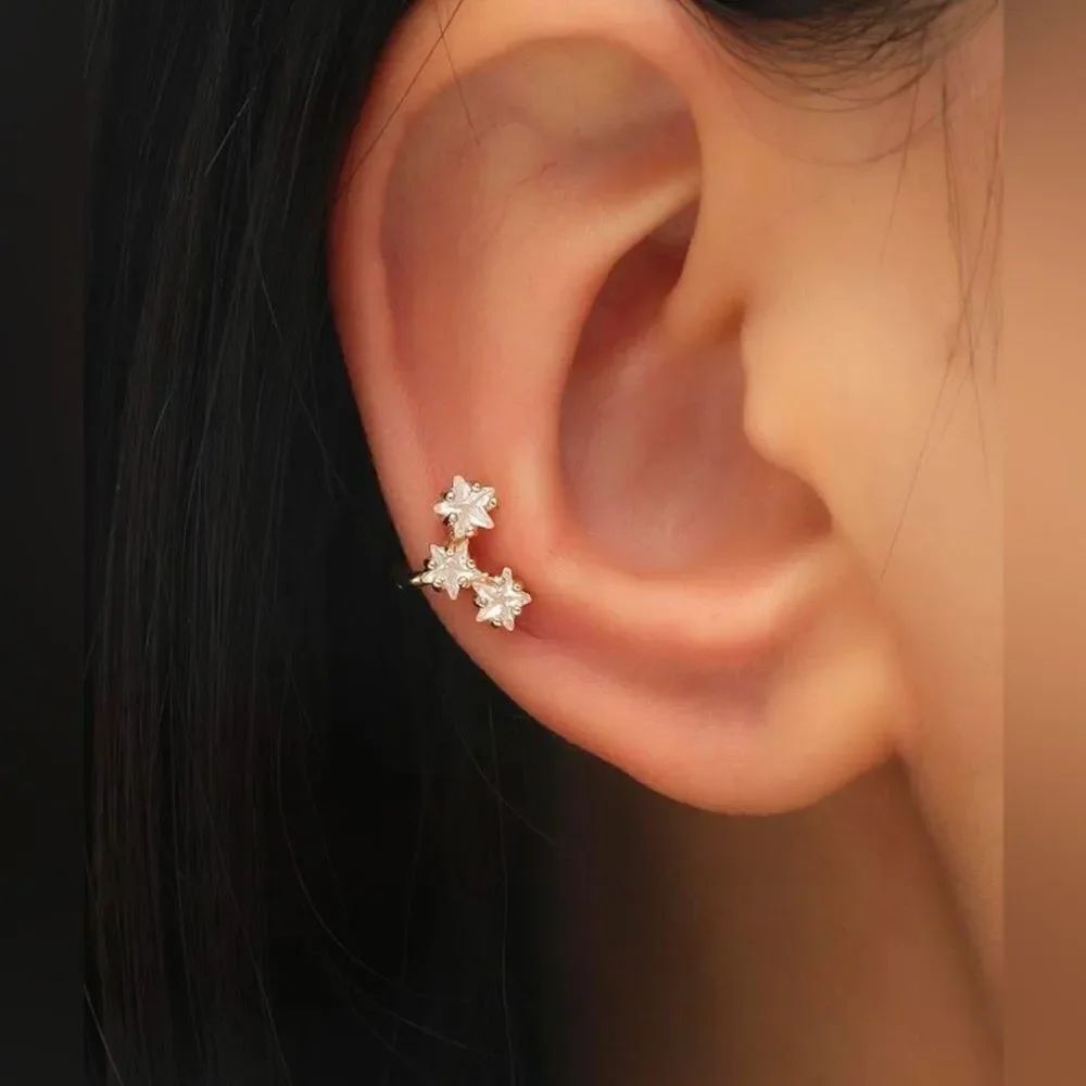 Star cuff earrings N1249